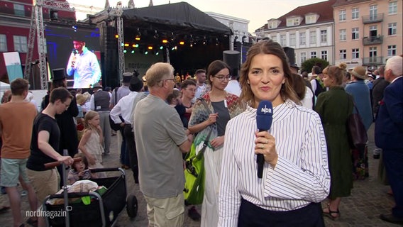 Frauke Rauner berichtet aus Greifswald. © Screenshot 