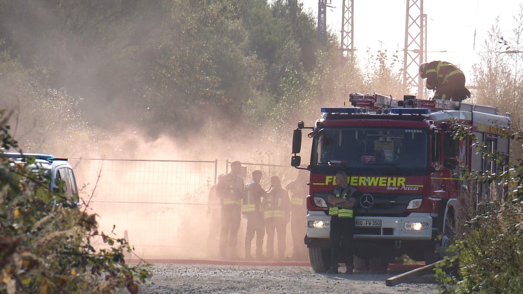 Zugunglück und Waldbrand: Große Übung in Rostock