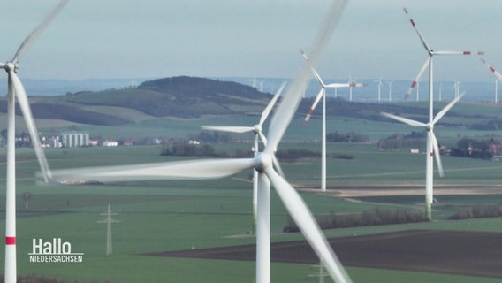 Vogelperspektive Windräder. © Screenshot 