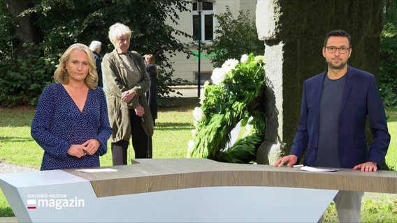 Harriet Heise und Christopher Scheffelmeier moderieren das Schleswig-Holstein Magazin. © Screenshot 