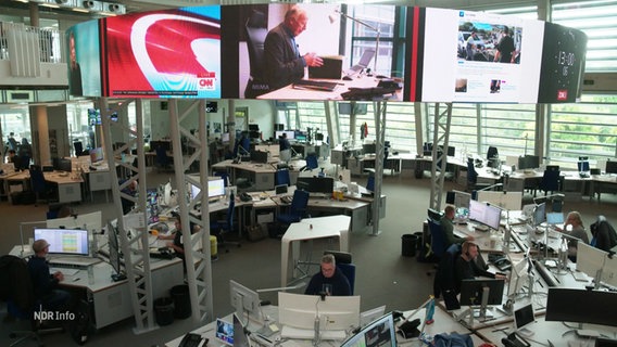 Der Newsroom der Tagesschau in Hamburg. © Screenshot 