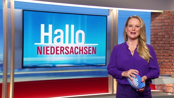 Tina Hermes moderiert Hallo Niedersachsen. © Screenshot 