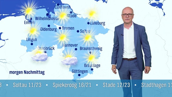 Karsten Schwanke moderiert das Wetter für Niedersachsen. © Screenshot 