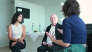 Asya Fateyeva im Gespräch mit Christoph Eschenbach und Büsra Özkan. © Screenshot 