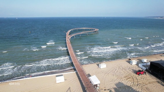 Die neue Seebrücke am Timmendorfer Strand. © Screenshot 