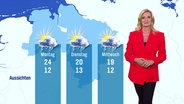 Claudia Kleinert moderiert das Wetter für Niedersachsen. © Screenshot 