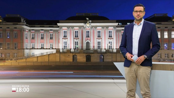 Christopher Scheffelmeier moderiert Schleswig-Holstein 18:00.. © Screenshot 