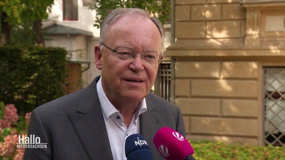 Niedersachsens Ministerpräsident Weil (SPD) im Interview. © Screenshot 