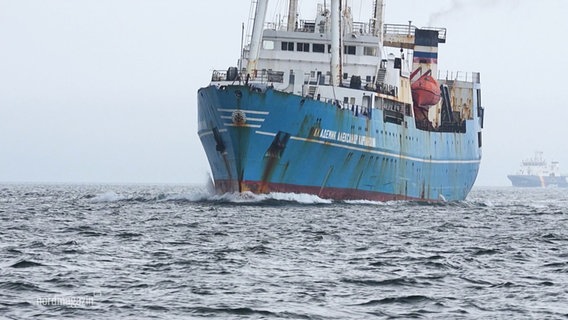 Ein russisches Forschungsschiff auf der Ostsee. © Screenshot 