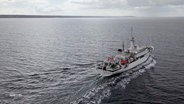 Ein russisches Forschungsschiff auf der Ostsee. © Screenshot 