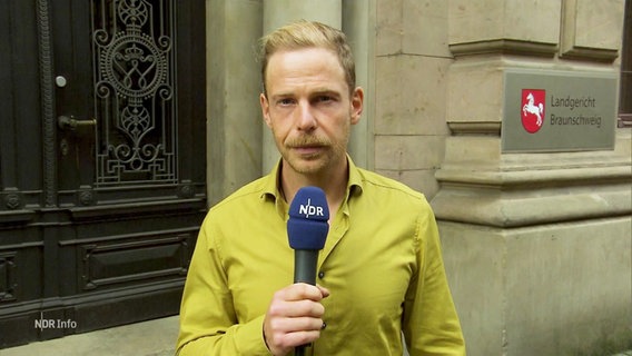 Reporter Tino Nowitzki berichtet aus Braunschweig. © Screenshot 