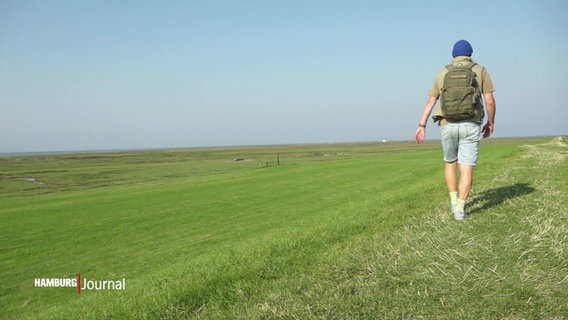 Torsten Backhaus unterwegs auf der Insel Neuwerk. © Screenshot 