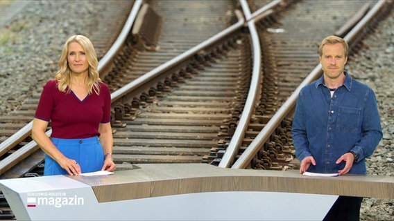 Moderationsduo Gabi Lüeße und Henrik Hanses im Studio. © Screenshot 