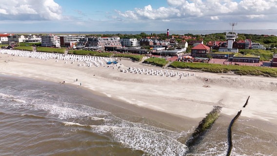 Blick auf den Strand von Wangerooge © Screenshot 