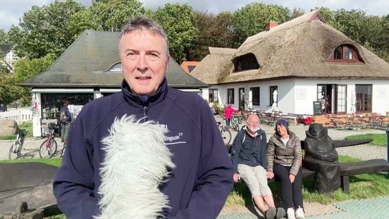 Uwe Ulbrich moderiert das Wetter von der Insel Hiddensee. © Screenshot 