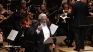 Plácido Domingo singt in der Elbphilharmonie. © Screenshot 