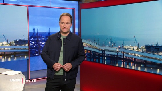 Christian Buhk moderiert das Hamburg Journal. © Screenshot 