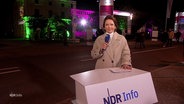 Romy Hiller moderiert aus Schwerin. © Screenshot 