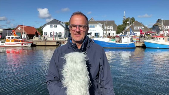 Stefan Kreibohm berichtet aus dem NDR Wetterstudio Hiddensee © Screenshot 