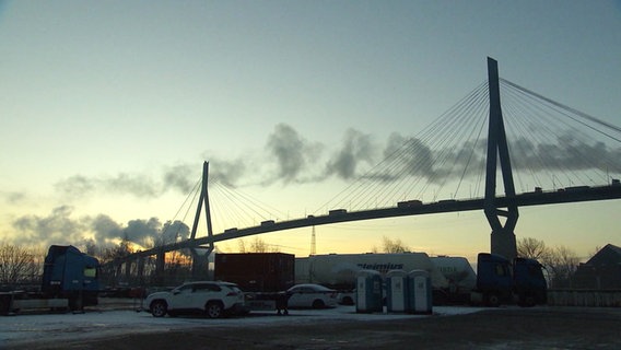 Die Köhlbrandbrücke in Hamburg. © Screenshot 