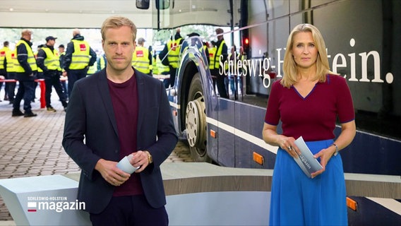 Das Moderationsduo Henrik Hanses und Gabi Lüeße im Studio. © Screenshot 