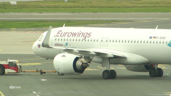 Ein Flugzeug von Eurowings. © Screenshot 