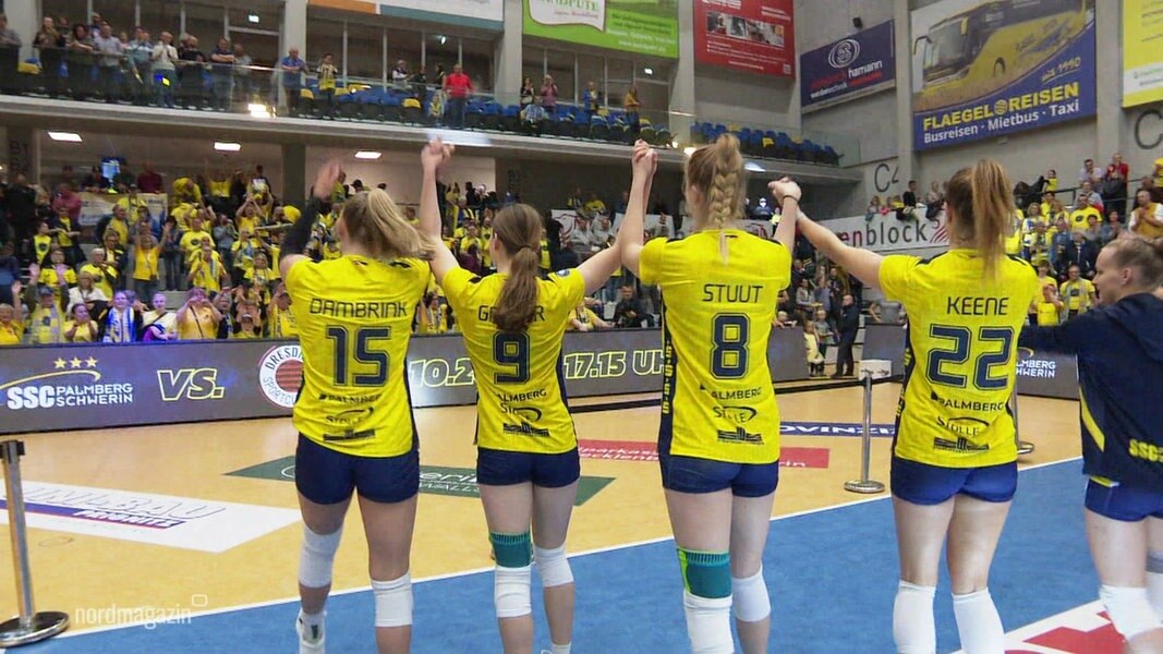 Schweriner Volleyballerinnen feiern zweiten Sieg der Saison