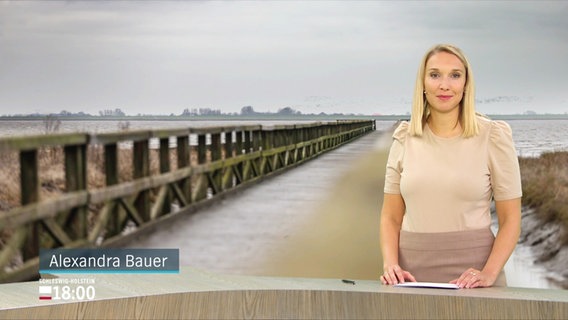 Alexandra Bauer moderiert die Sendung Schleswig-Holstein 18:00 Uhr. © Screenshot 