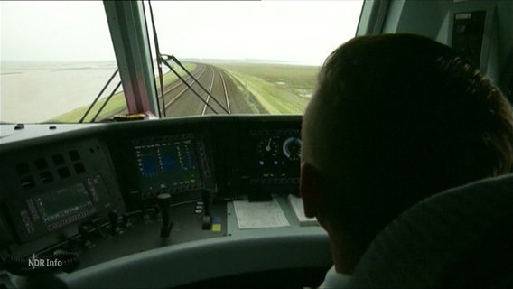 Blick aus dem Führerraum der Marschbahn. © Screenshot 