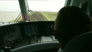 Blick aus dem Führerraum der Marschbahn. © Screenshot 