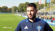 Marco Richter, Profi-Spieler des HSV auf dem Trainingsplatz. © Screenshot 