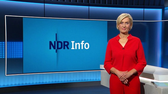 Susanne Stichler moderiert NDR Info um 21:45 Uhr. © Screenshot 