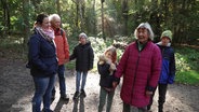 Eine Familie beim Waldspaziergang © Screenshot 