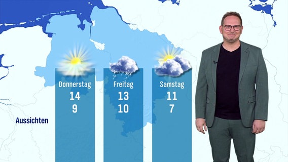 Stefan Laps moderiert das Wetter. © Screenshot 