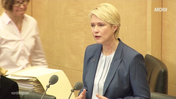 Manuela Schwesig hält eine Rede (Archivbild). © Screenshot 