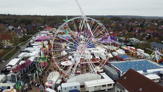 Luftaufnahme des Martinimarkts in Parchim. © Screenshot 