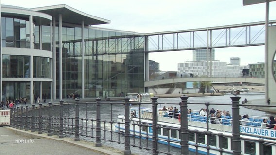 Blick auf die Spree am Bundestagsgebäude. © Screenshot 