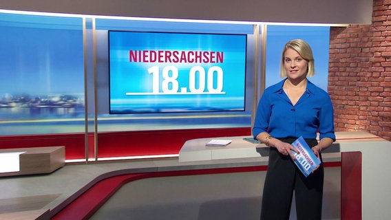 Kathrin Kampmann moderiert Hallo Niedersachen um 18:00. © Screenshot 