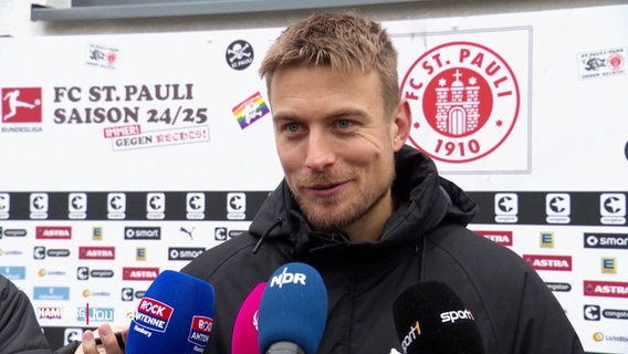 St. Pauli Abwehrspieler Hauke Wahl im Interview. © Screenshot 