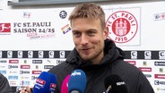 St. Pauli Abwehrspieler Hauke Wahl im Interview. © Screenshot 