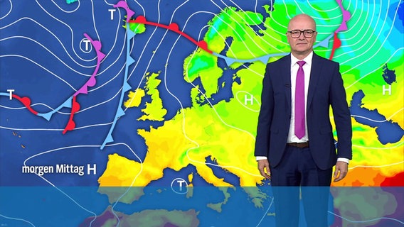 Karsten Schwanke moderiert das Wetter für Niedersachsen. © Screenshot 