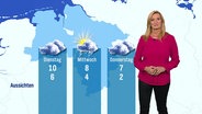 Klaudia Kleinert moderiert das Wetter. © Screenshot 