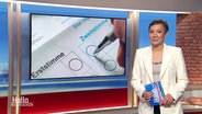 Christina von Saß moderiert Hallo Niedersachsen um 19:30 Uhr. © Screenshot 