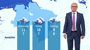 Karsten Schwanke mit der Wettervorhersage für die kommenden Tage. © Screenshot 