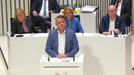 Nikolaus Kramer, Vorsitzender der AfD Fraktion im mecklenburgischen Landtag. © Screenshot 