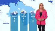 Claudia Kleinert moderriert das Wetter © Screenshot 