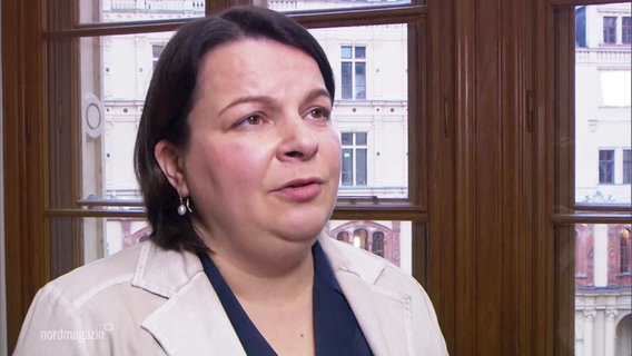 Sozialministerin Stefanie Drese (SPD) im Interview. © Screenshot 