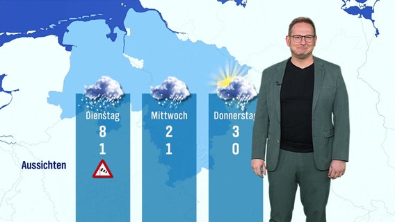 Stefan Laps moderiert das Wetter. © Screenshot 