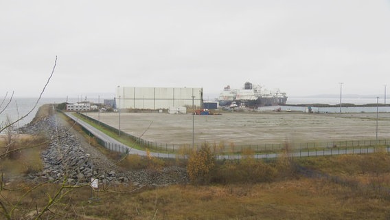 Das LNG-Terminal in Mukran. © Screenshot 