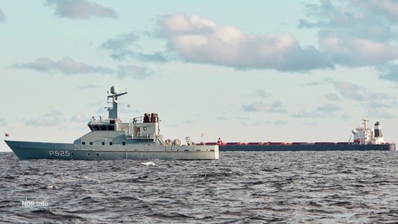 Zwei Schiffe auf der Ostsee. © Screenshot 